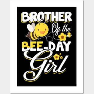 Brother of The Bee Day Girl Bee Birthday Party Theme Posters and Art